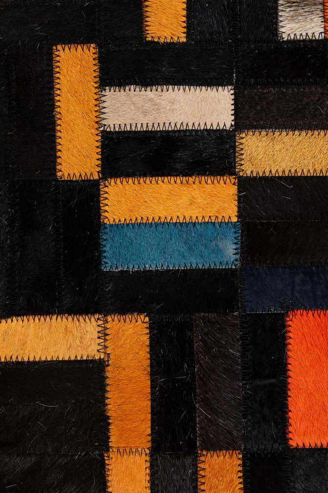 5' 1 x 8' 2 Cowhide - Patchwork Rug