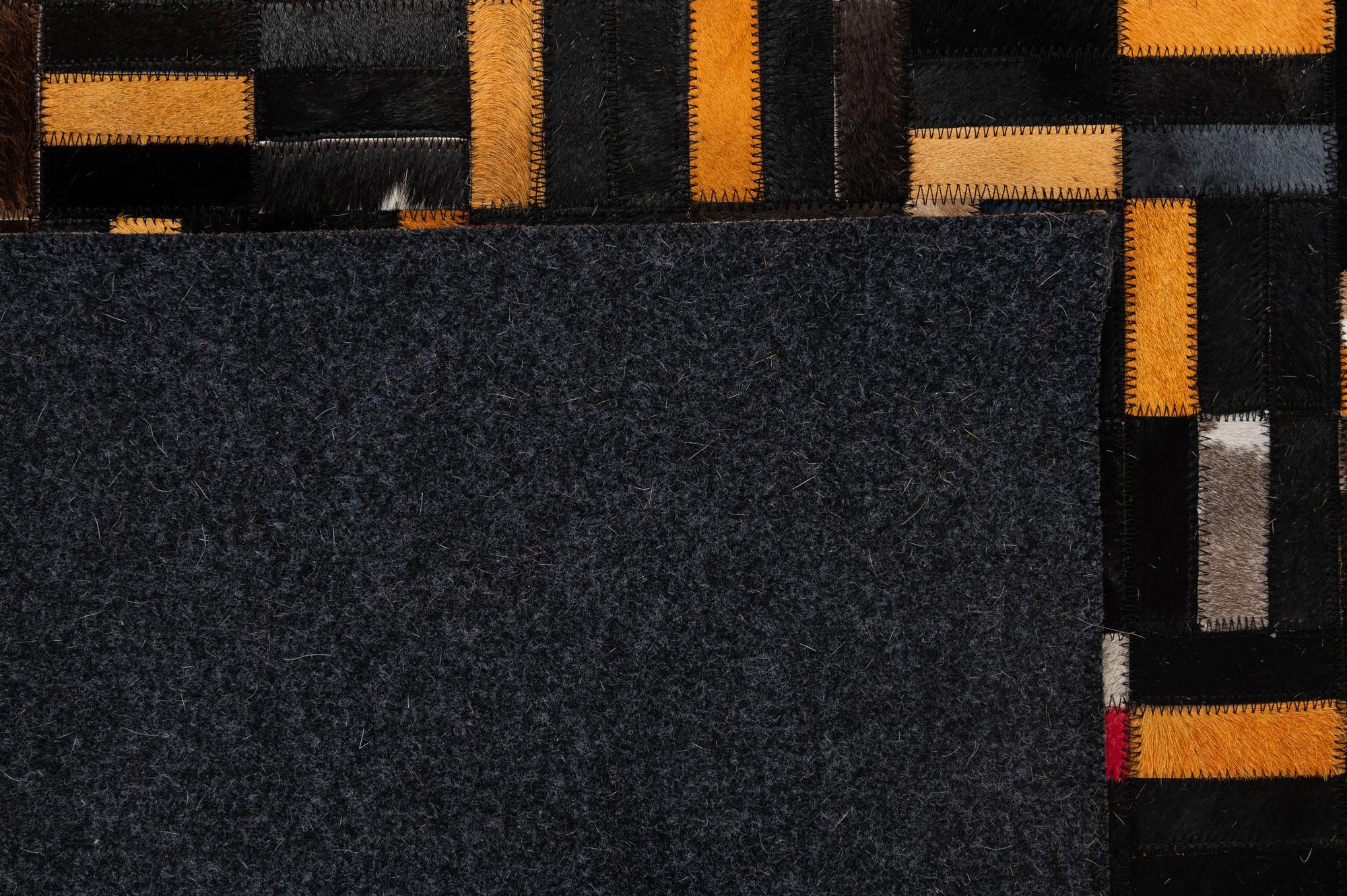 5' 1 x 8' 2 Cowhide - Patchwork Rug