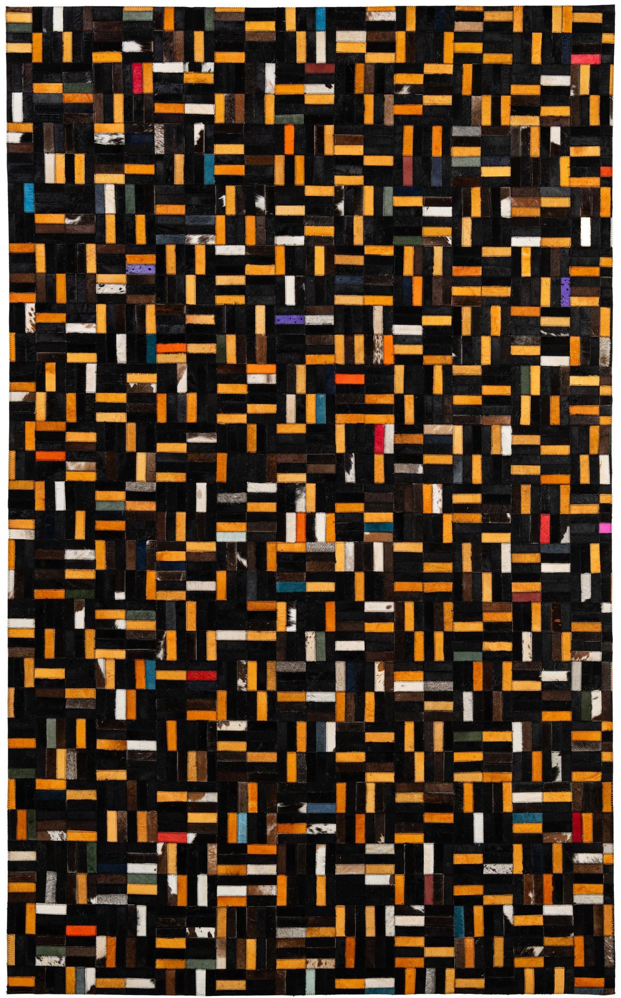 5' 1 x 8' 2 Cowhide - Patchwork Rug