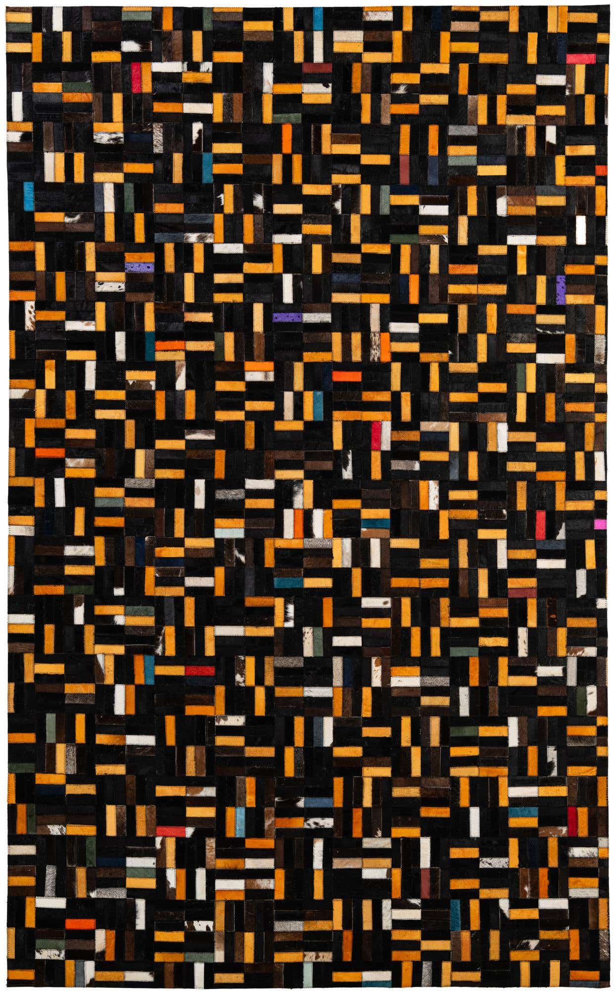 5' 1 x 8' 2 Cowhide - Patchwork Rug