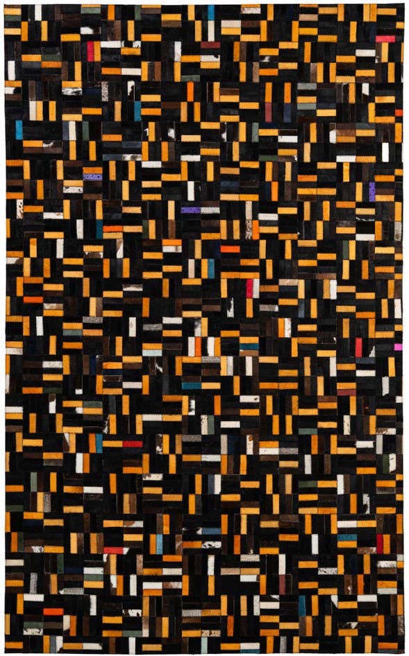 Detail image of 5' 1 x 8' 2 Cowhide - Patchwork Rug