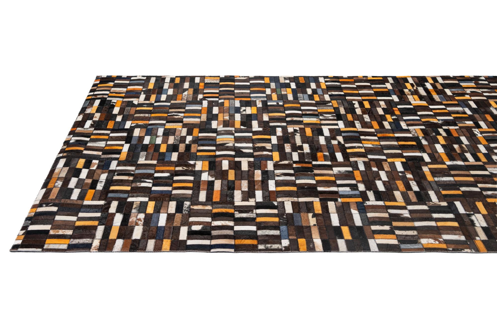 5' 1 x 8' Cowhide - Patchwork Rug