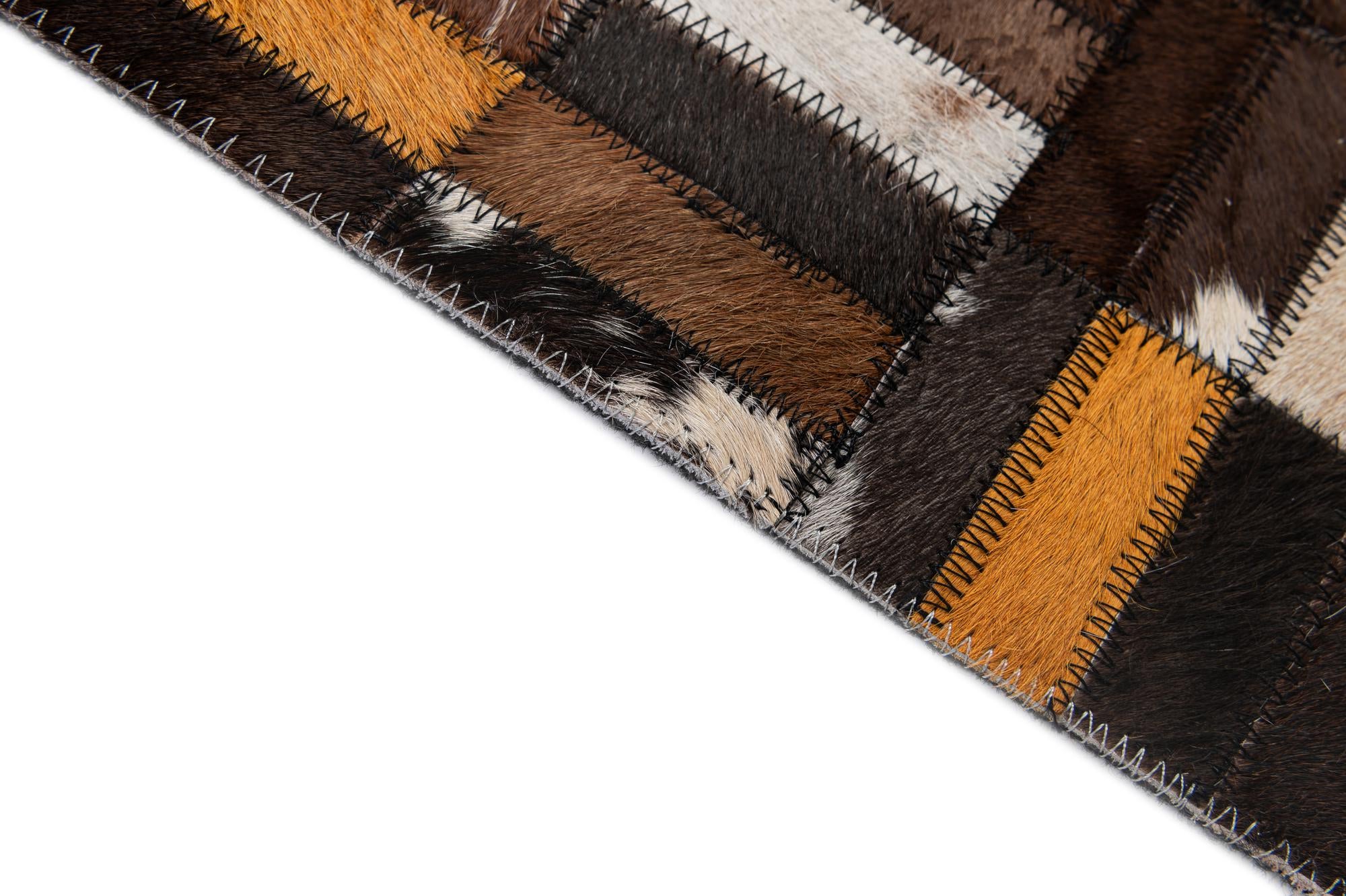 5' 1 x 8' Cowhide - Patchwork Rug