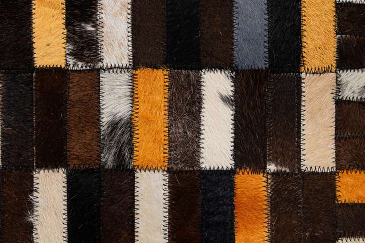 5' 1 x 8' Cowhide - Patchwork Rug
