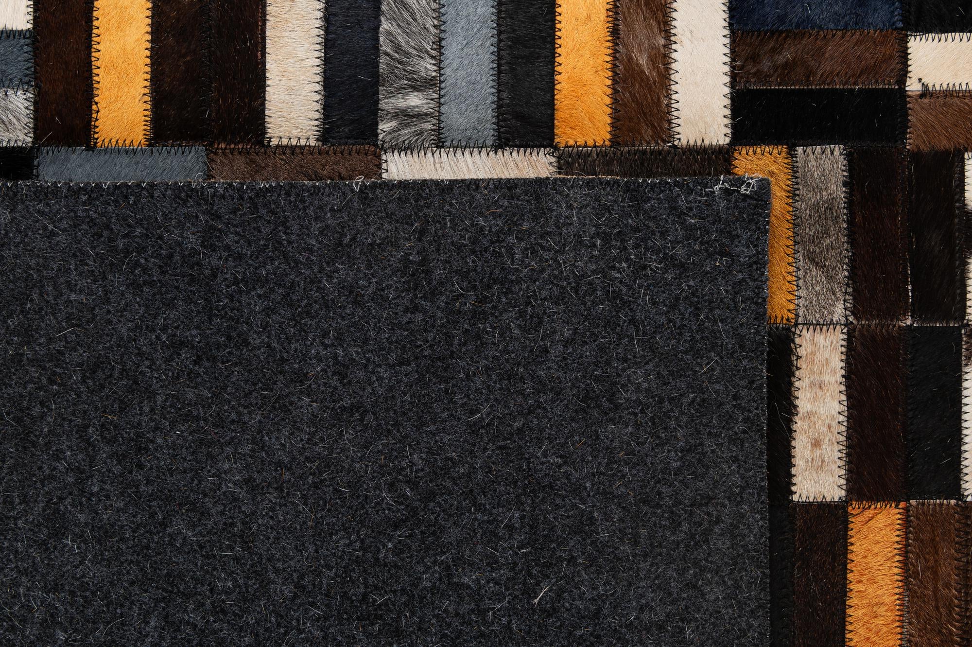 5' 1 x 8' Cowhide - Patchwork Rug