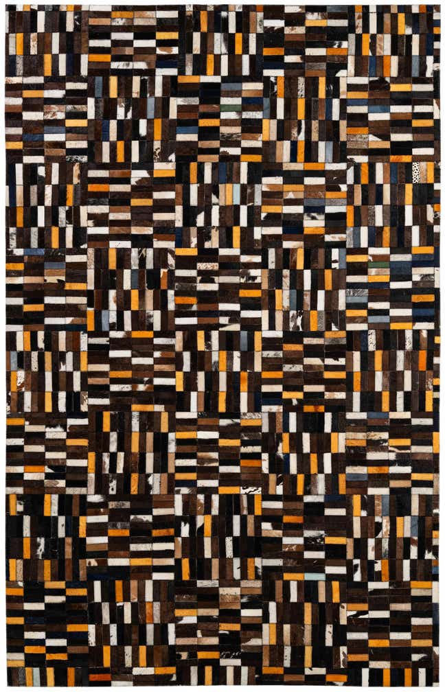 5' 1 x 8' Cowhide - Patchwork Rug
