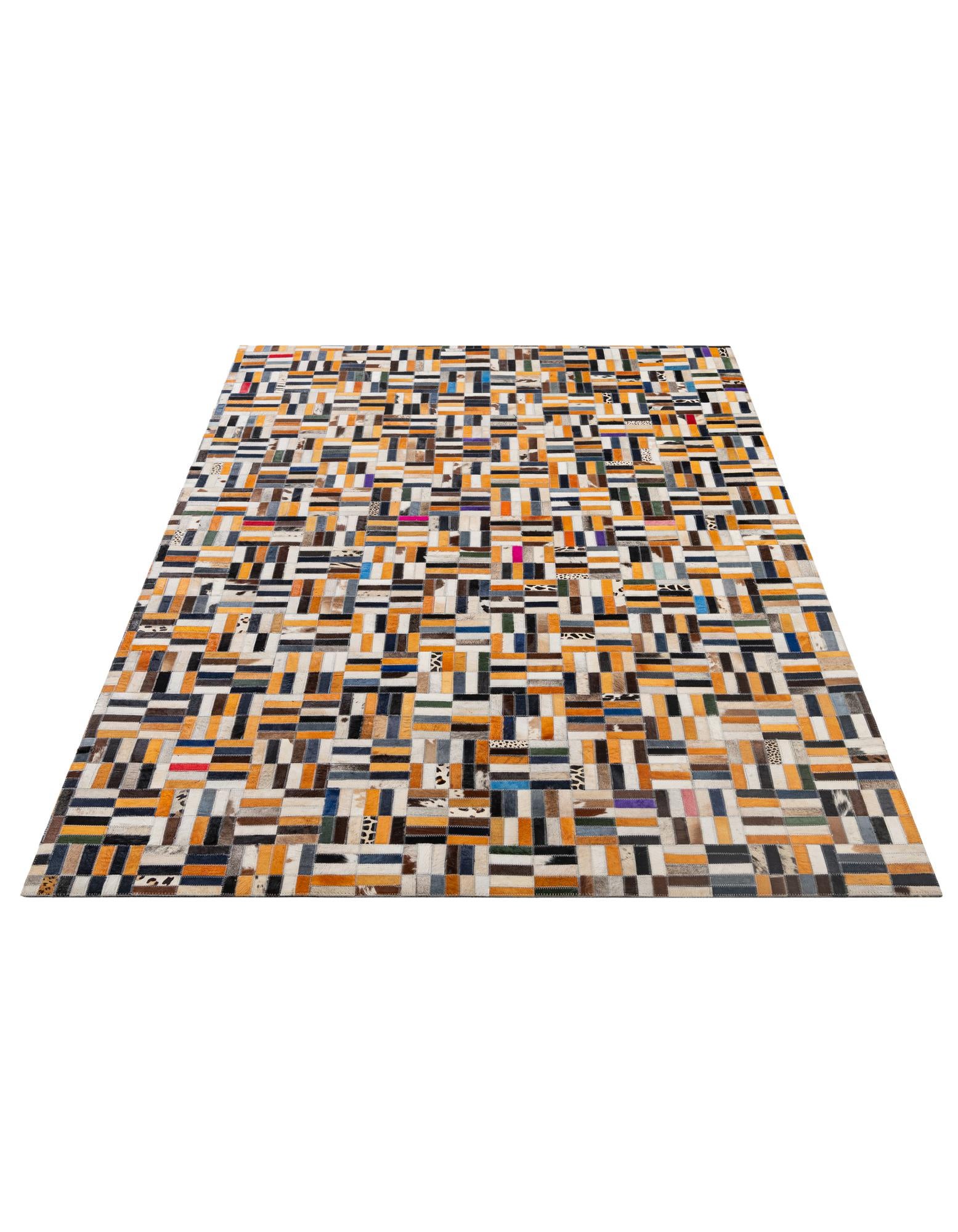 5' 1 x 8' 1 Cowhide - Patchwork Rug