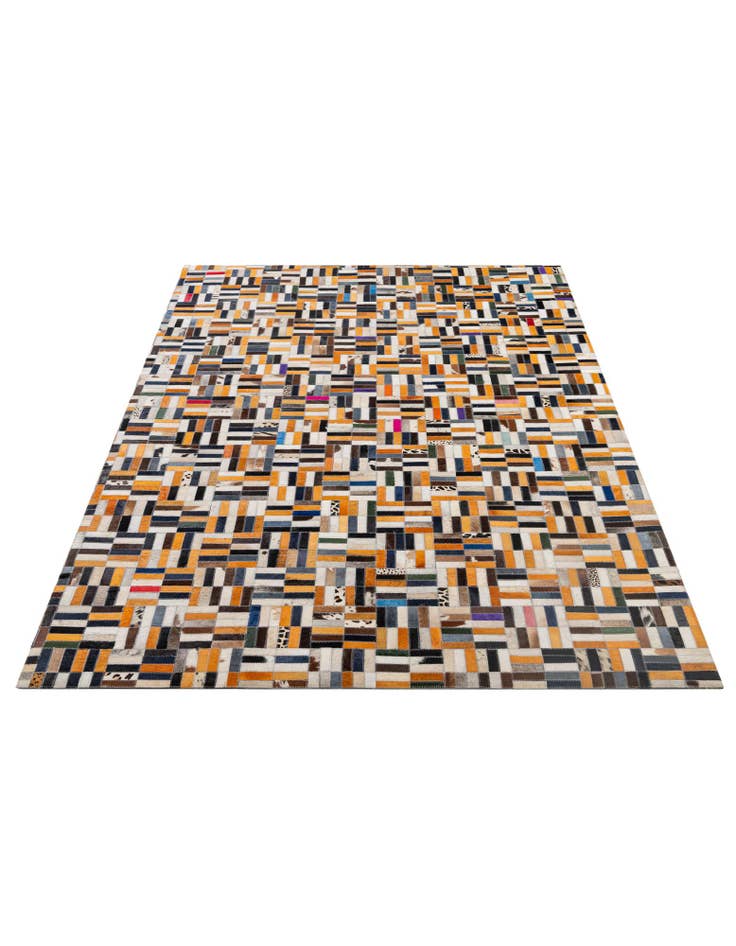 Detail image of 5' 1 x 8' 1 Cowhide - Patchwork Rug