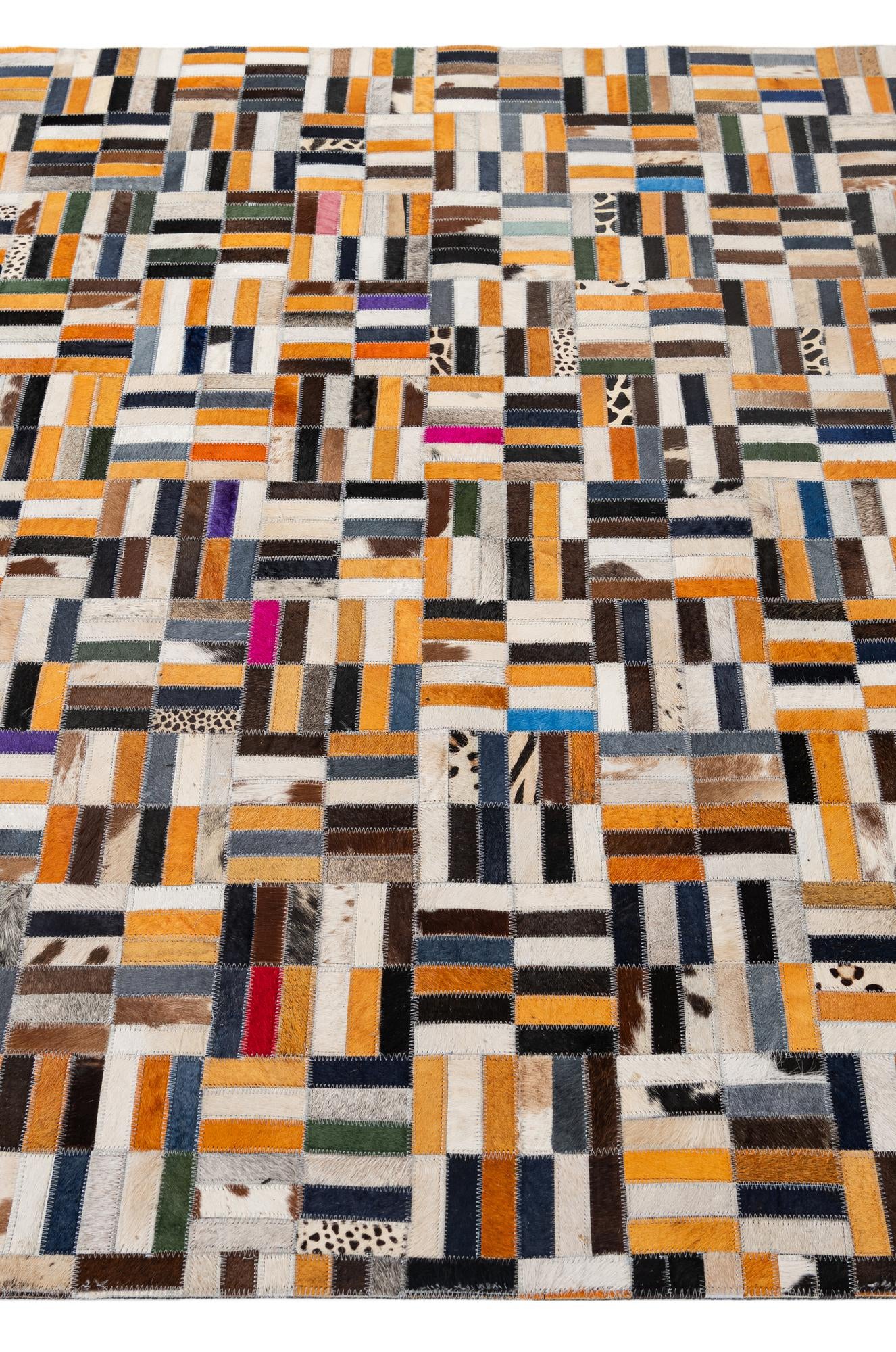 5' 1 x 8' 1 Cowhide - Patchwork Rug