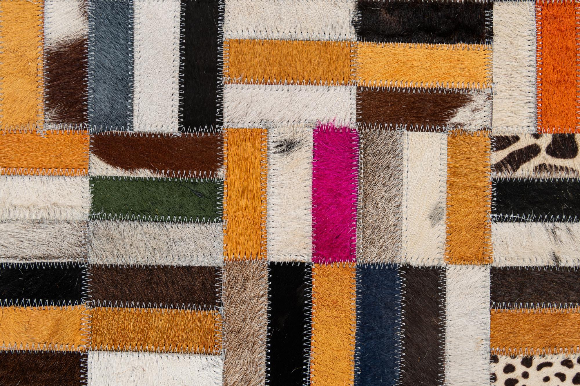 5' 1 x 8' 1 Cowhide - Patchwork Rug