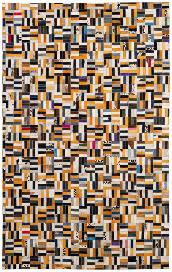 Detail image of 5' 1 x 8' 1 Cowhide - Patchwork Rug