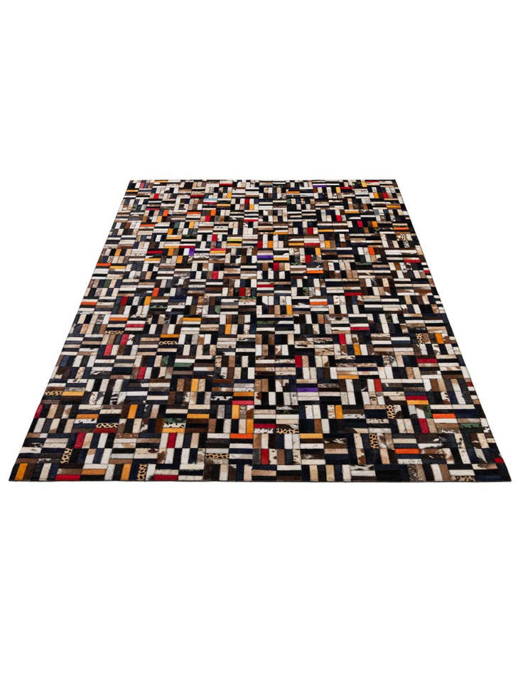 Detail image of 5' 1 x 8' 1 Cowhide - Patchwork Rug