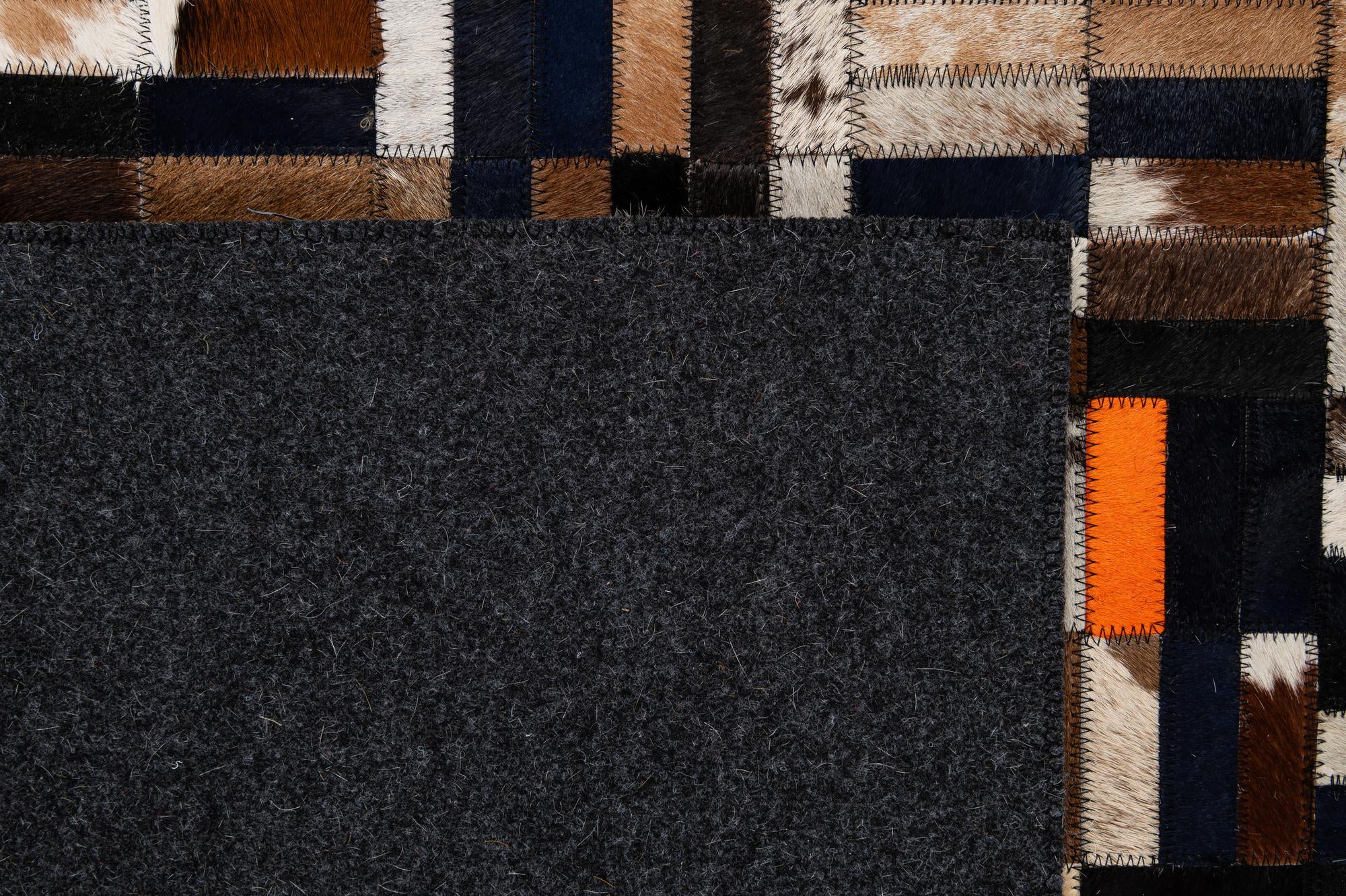 5' 1 x 8' 1 Cowhide - Patchwork Rug