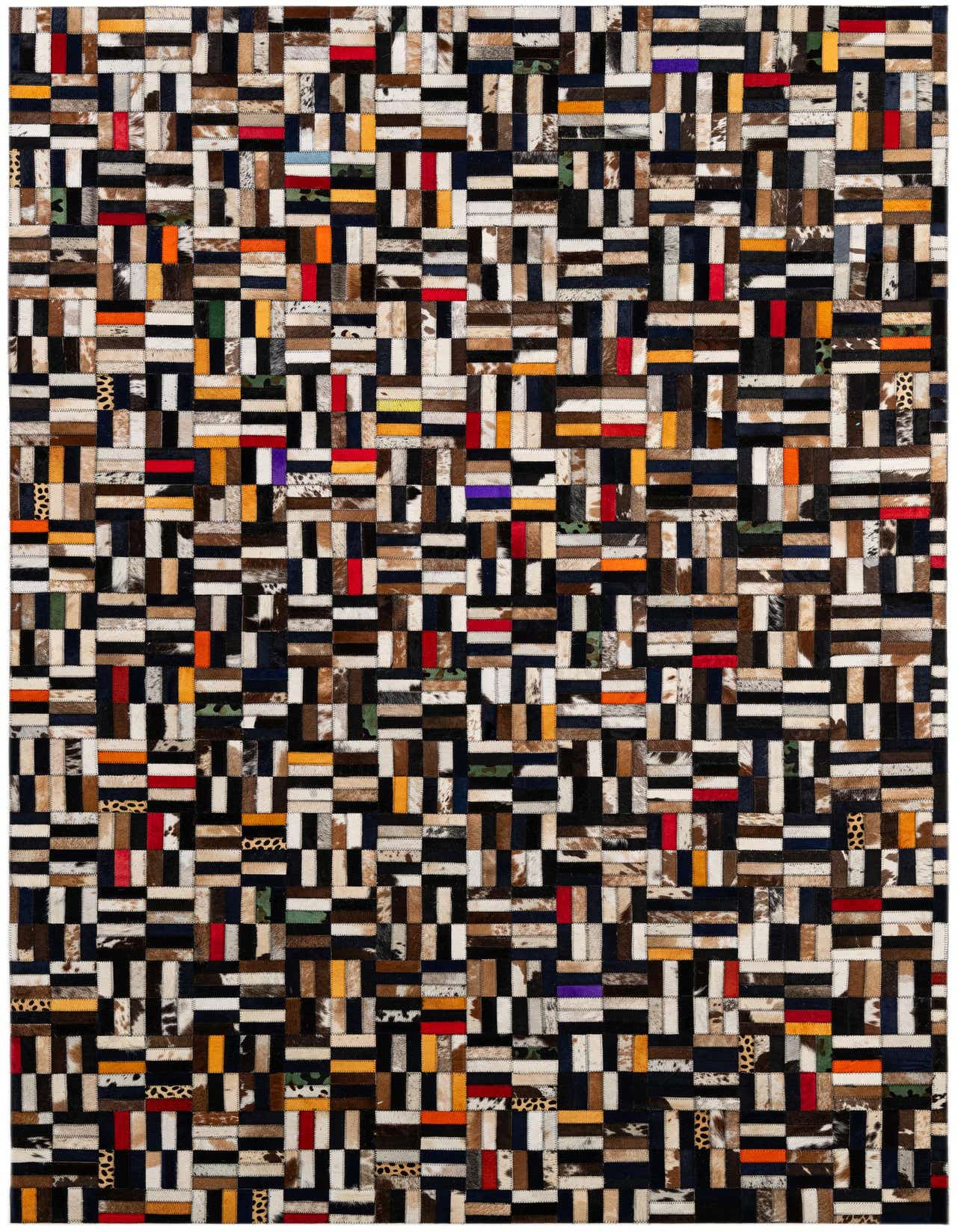 5' 1 x 8' 1 Cowhide - Patchwork Rug