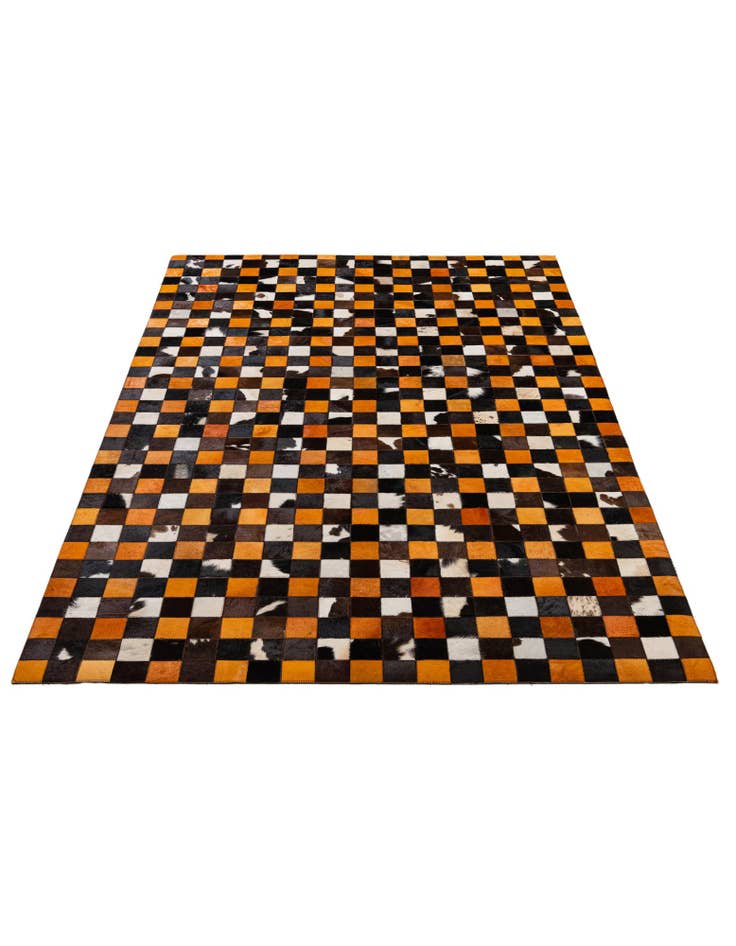 Detail image of 5' 2 x 8' Cowhide - Patchwork Rug