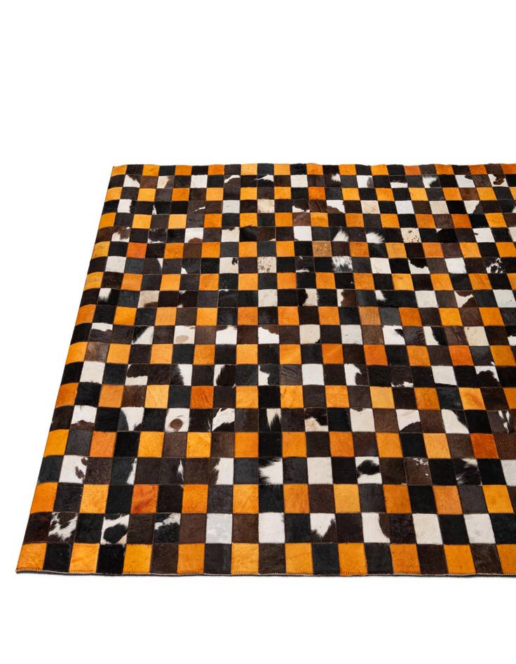 Detail image of 5' 2 x 8' Cowhide - Patchwork Rug