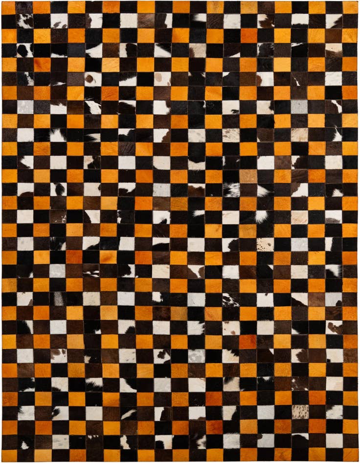 Detail image of 5' 2 x 8' Cowhide - Patchwork Rug