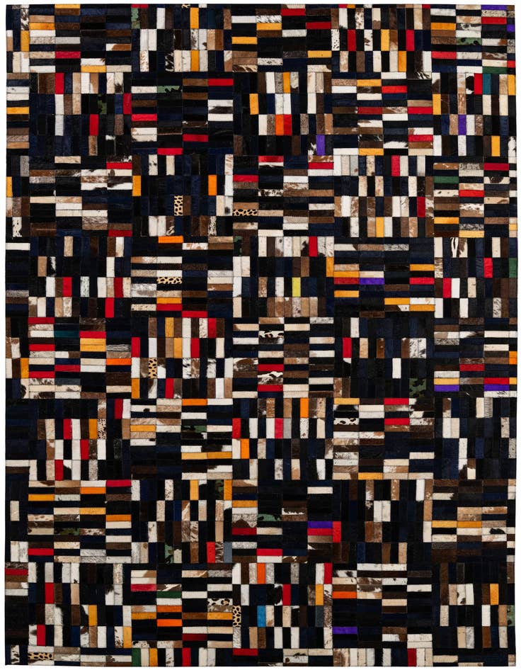 Detail image of 5' x 7' 11 Cowhide - Patchwork Rug