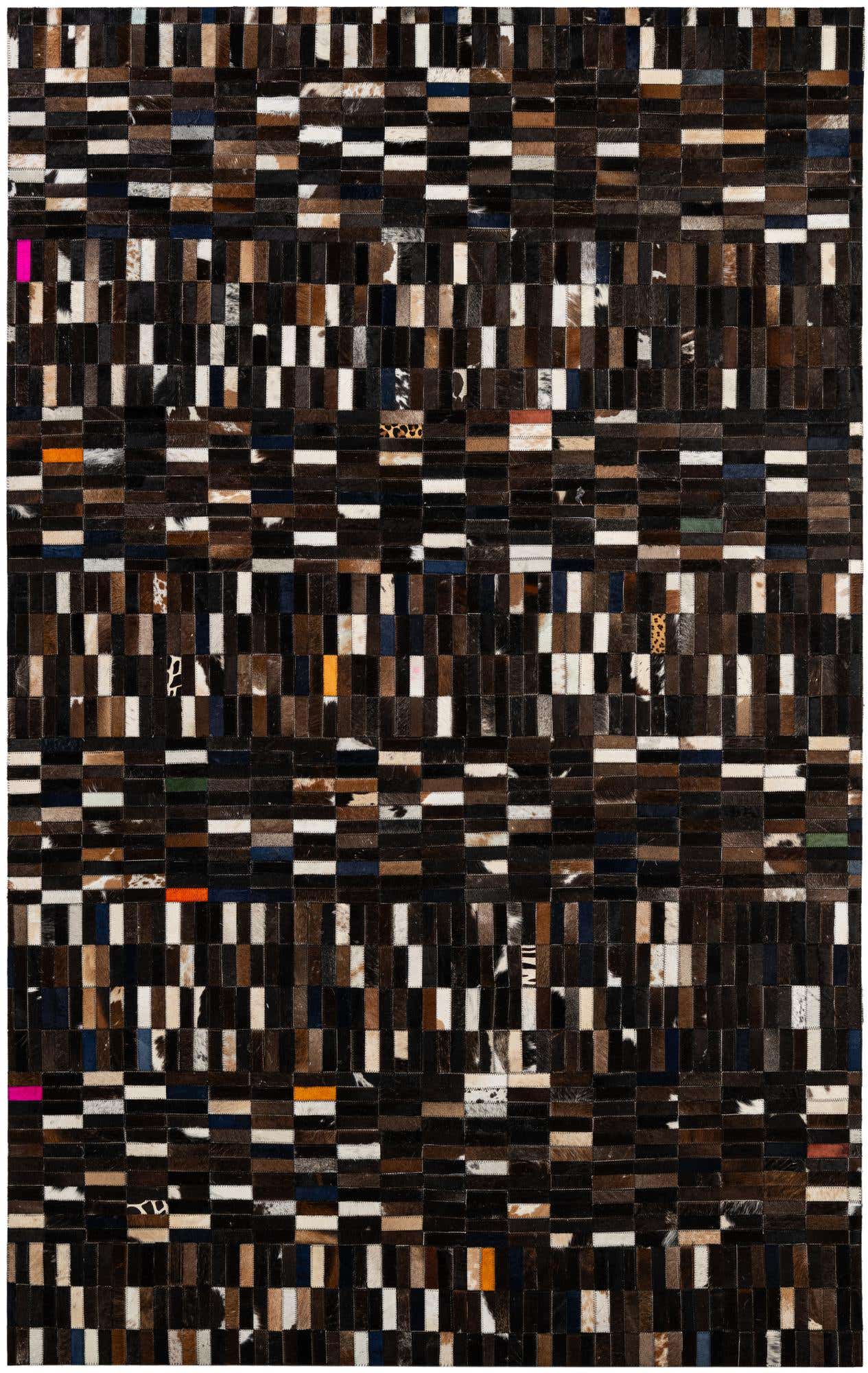 5' 1 x 8' Cowhide - Patchwork Rug