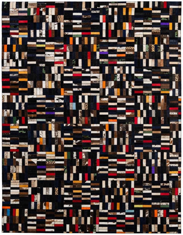 Detail image of 5' 1 x 7' 11 Cowhide - Patchwork Rug