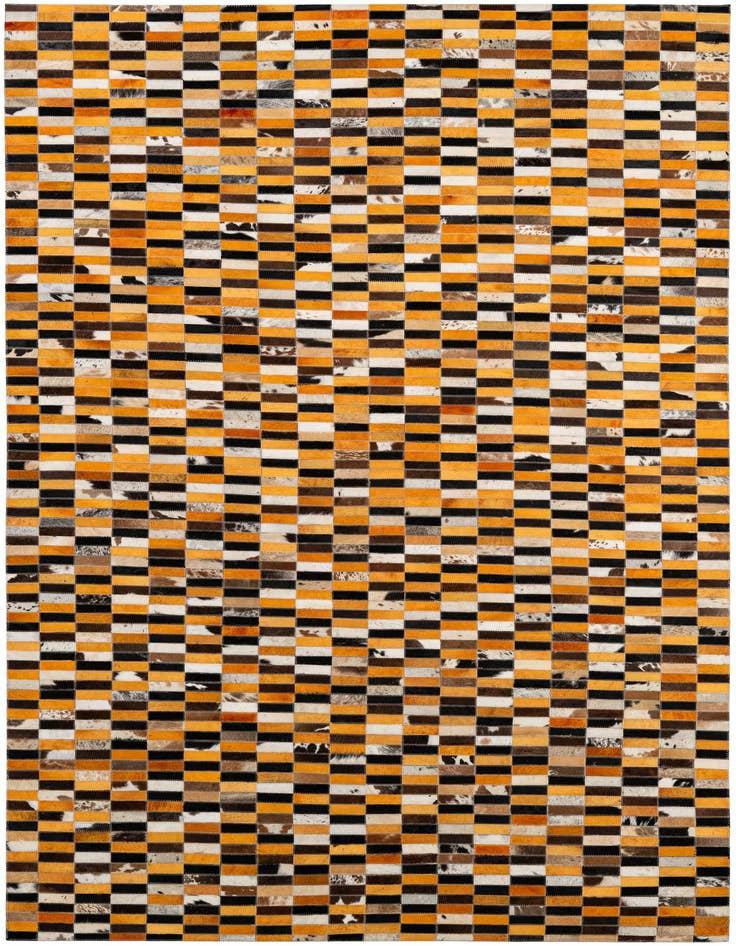 Detail image of 4' 11 x 8' 1 Cowhide - Patchwork Rug