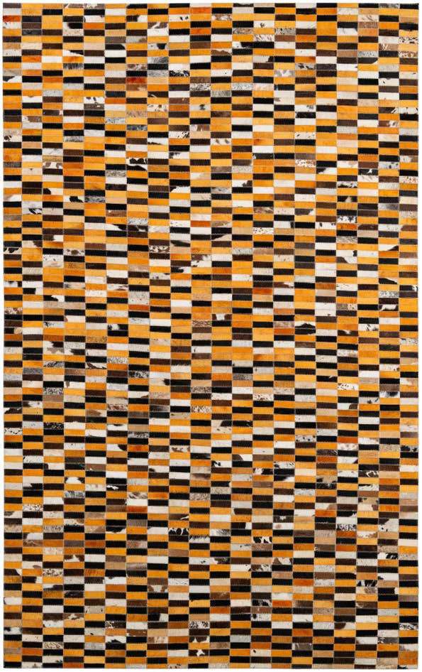 Detail image of 4' 11 x 8' 1 Cowhide - Patchwork Rug
