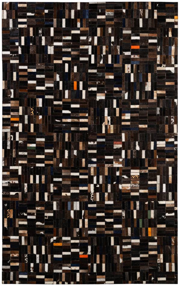 Detail image of 5' 1 x 8' Cowhide - Patchwork Rug