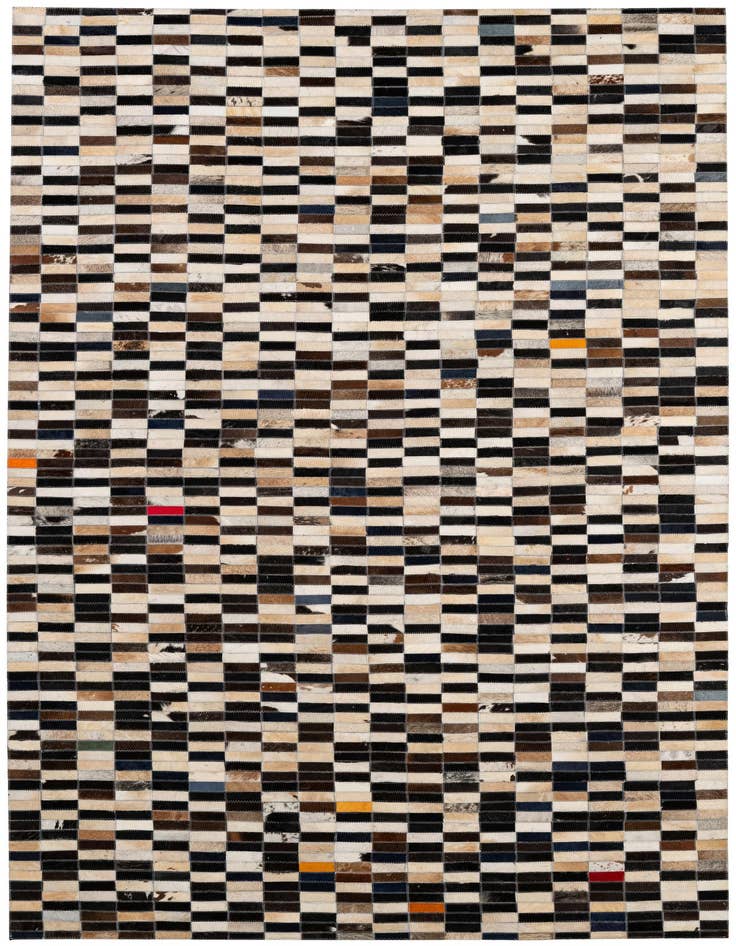 Detail image of 4' 11 x 7' 11 Cowhide - Patchwork Rug