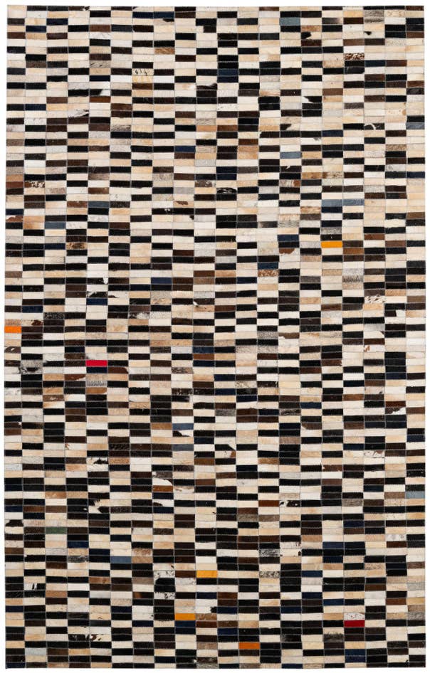 Detail image of 4' 11 x 7' 11 Cowhide - Patchwork Rug