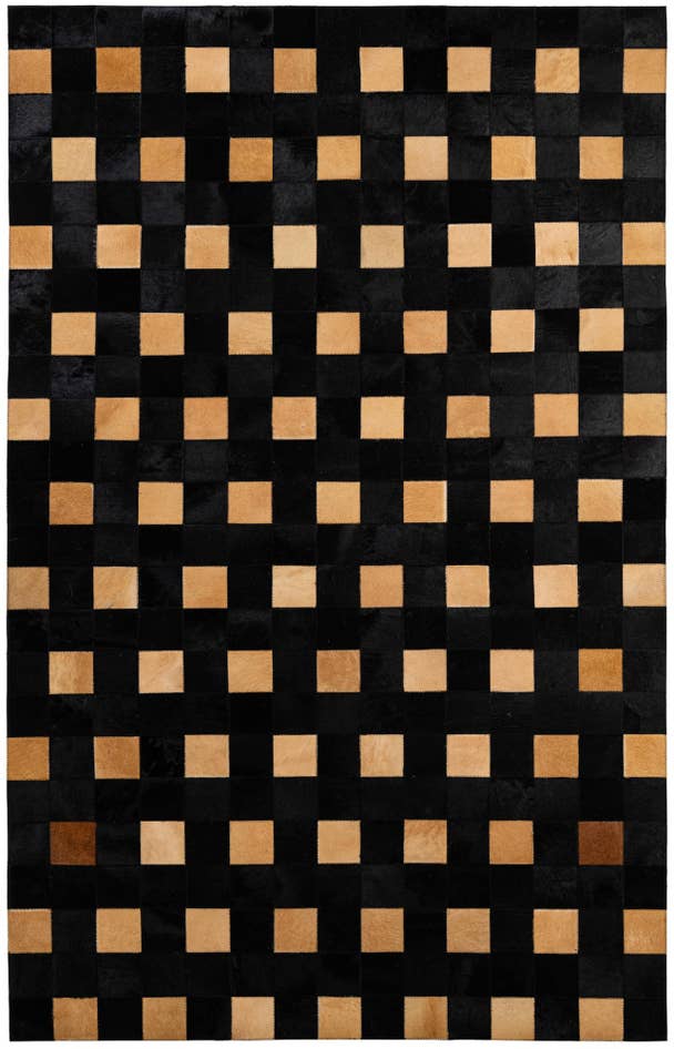 Detail image of 5' x 7' 11 Cowhide - Patchwork Rug