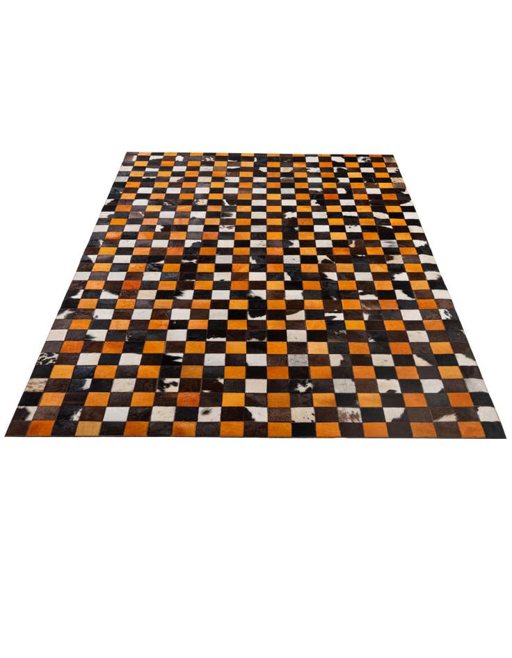 Detail image of 5' 2 x 8' Cowhide - Patchwork Rug