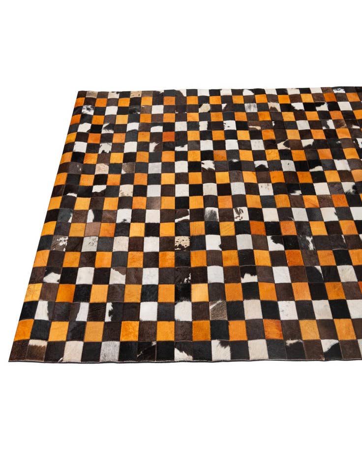 Detail image of 5' 2 x 8' Cowhide - Patchwork Rug