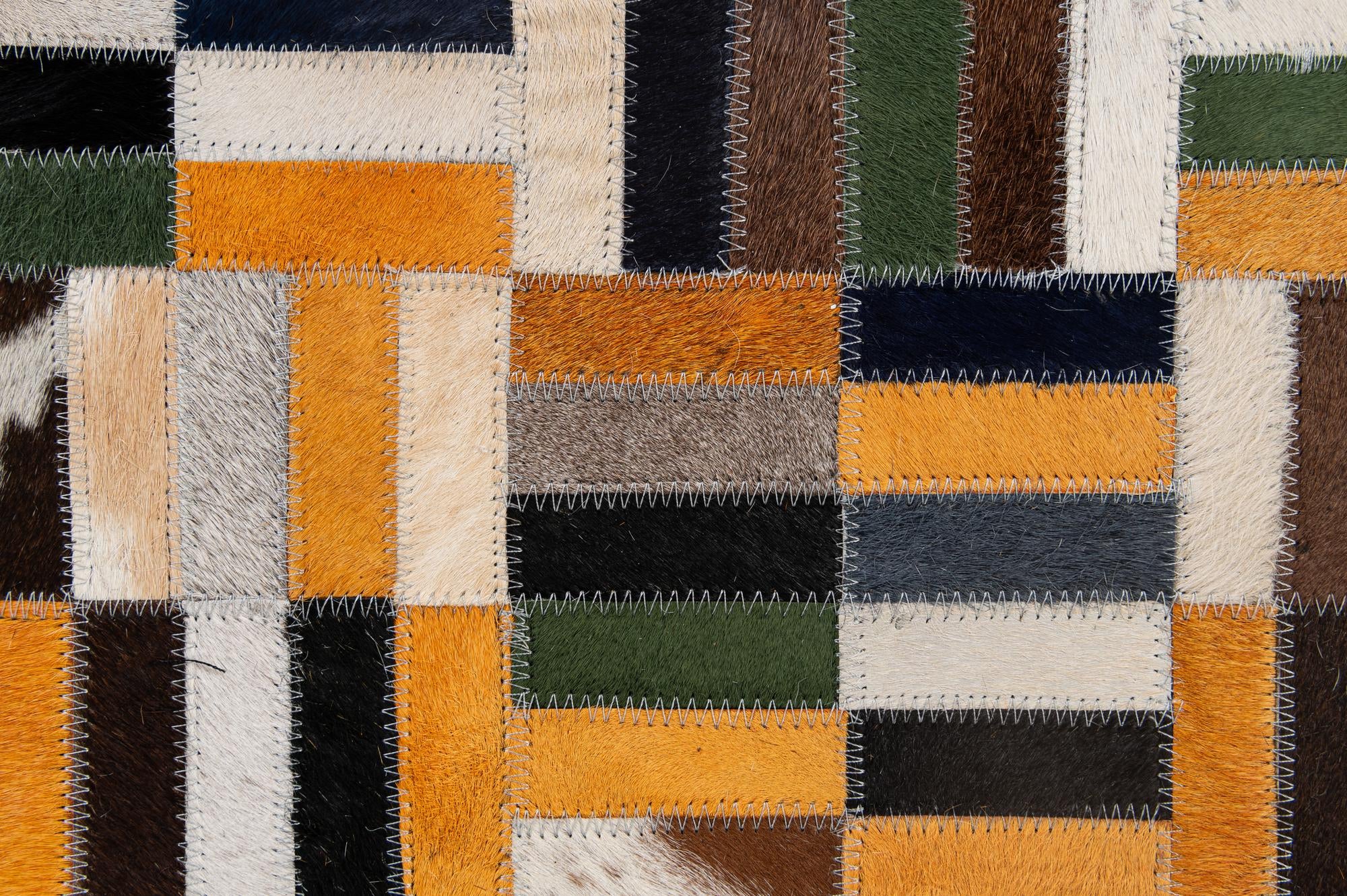 5' 1 x 8' Cowhide - Patchwork Rug