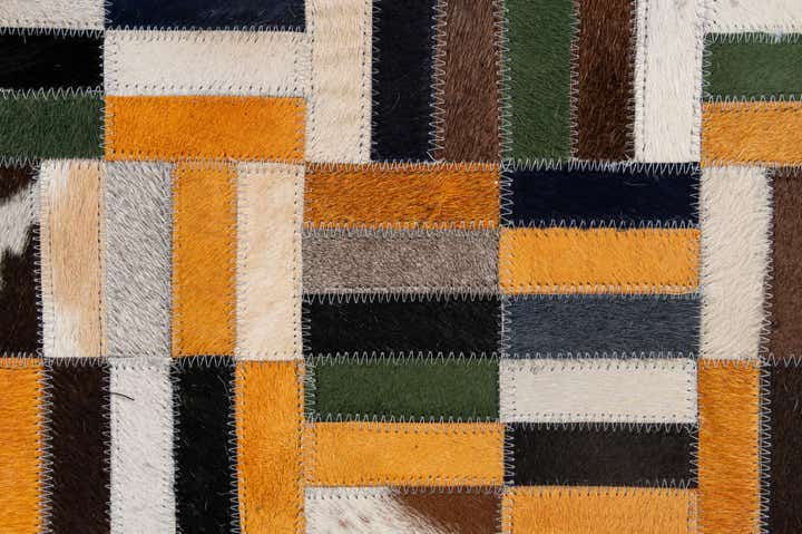 5' 1 x 8' Cowhide - Patchwork Rug
