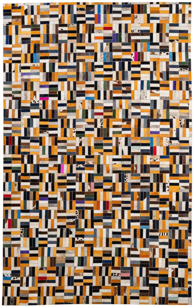5' 1 x 8' Cowhide - Patchwork Rug