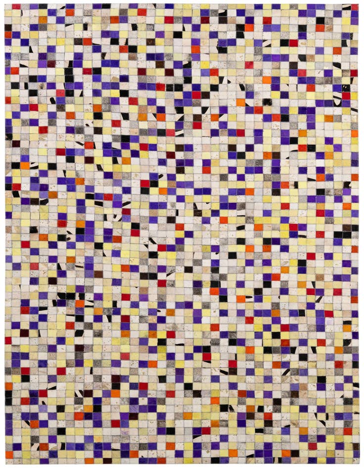 Detail image of 5' 1 x 7' 11 Cowhide - Patchwork Rug