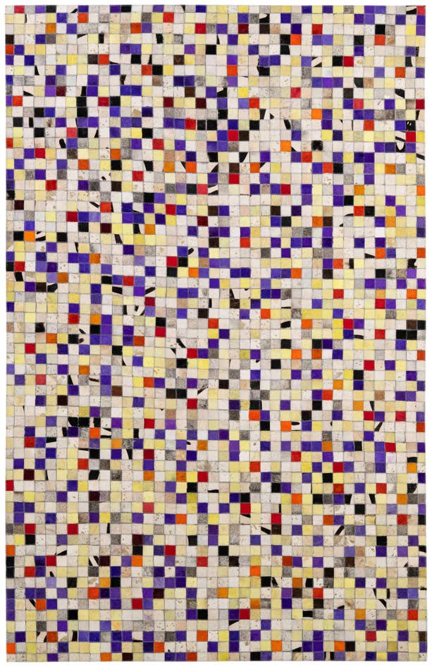 Detail image of 5' 1 x 7' 11 Cowhide - Patchwork Rug