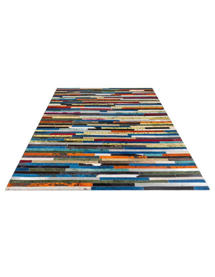 Detail image of 5' 1 x 8' 1 Cowhide - Patchwork Rug