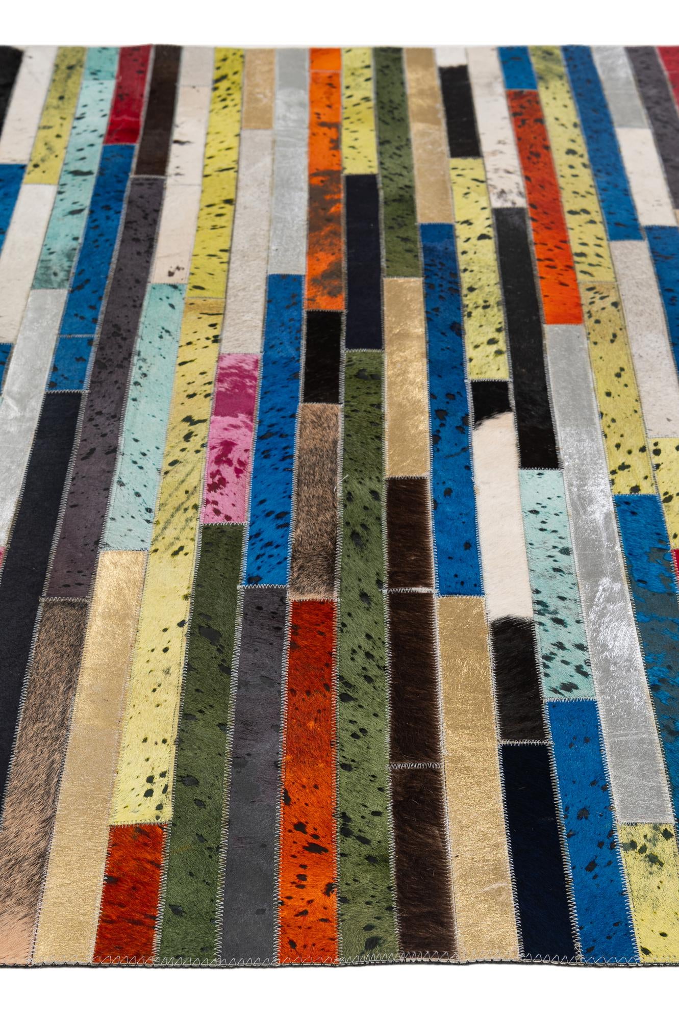 5' 1 x 8' 1 Cowhide - Patchwork Rug