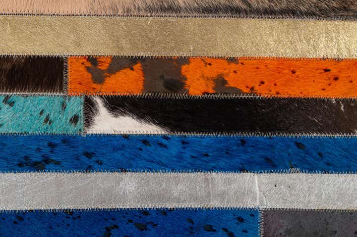 5' 1 x 8' 1 Cowhide - Patchwork Rug