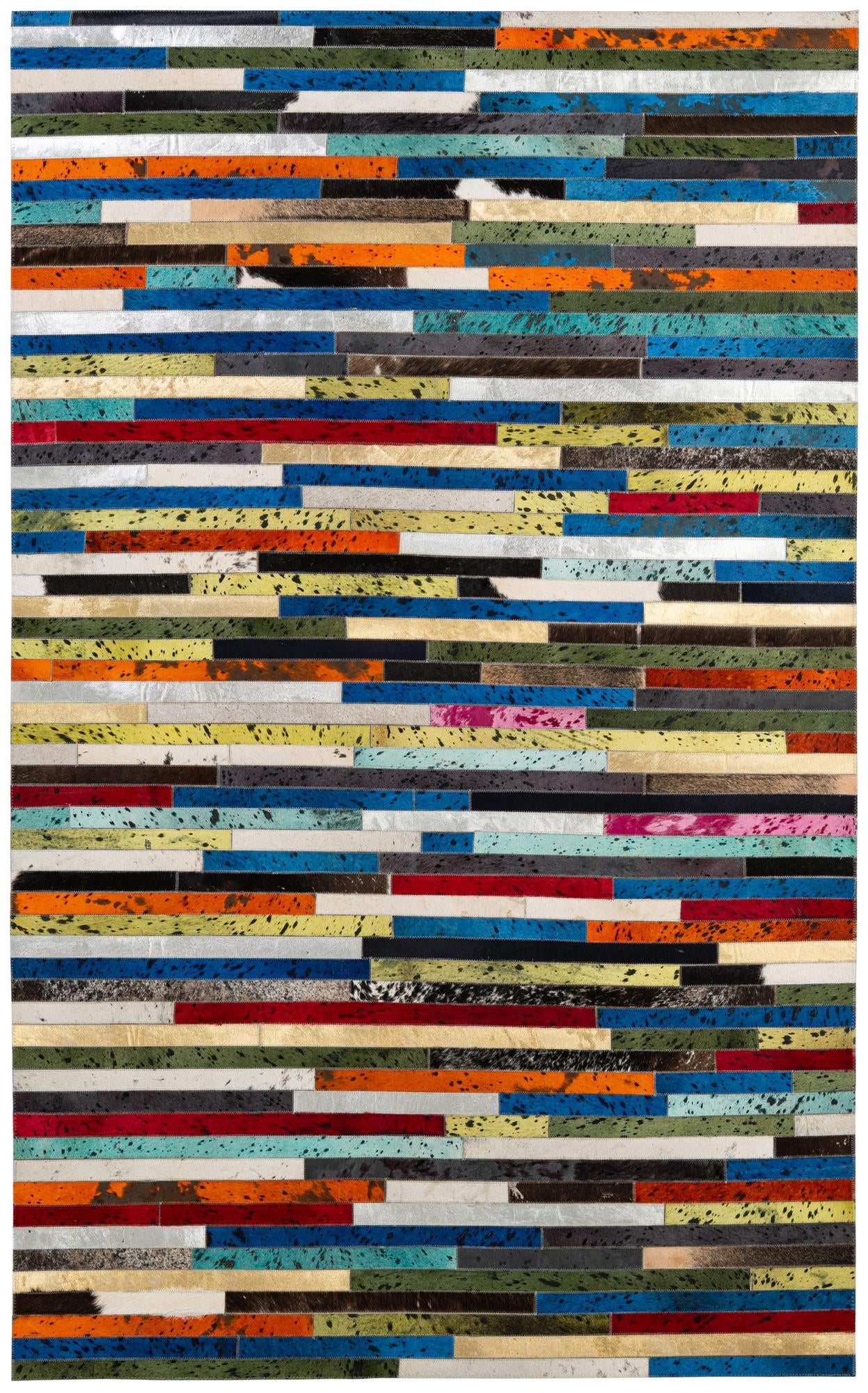 5' 1 x 8' 1 Cowhide - Patchwork Rug