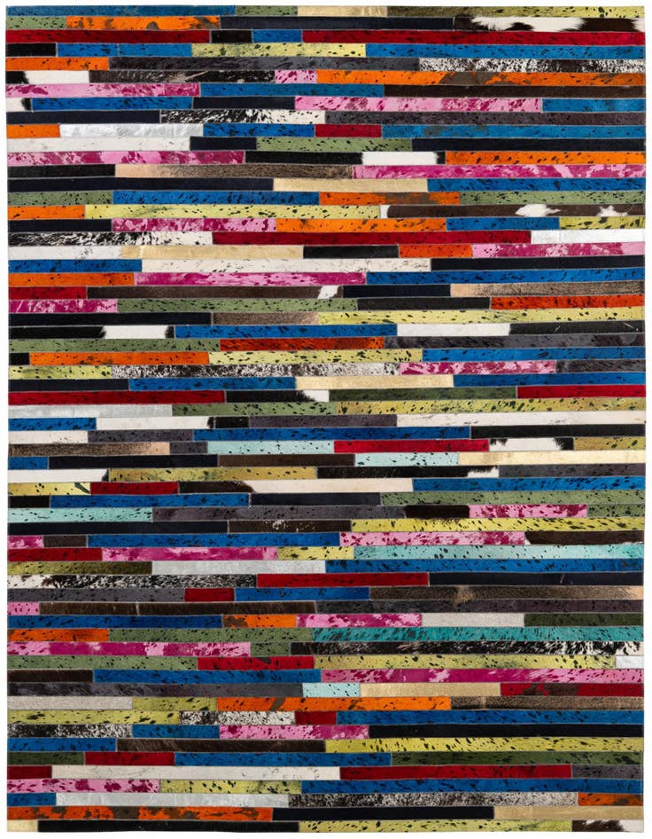 Detail image of 5' 1 x 7' 11 Cowhide - Patchwork Rug