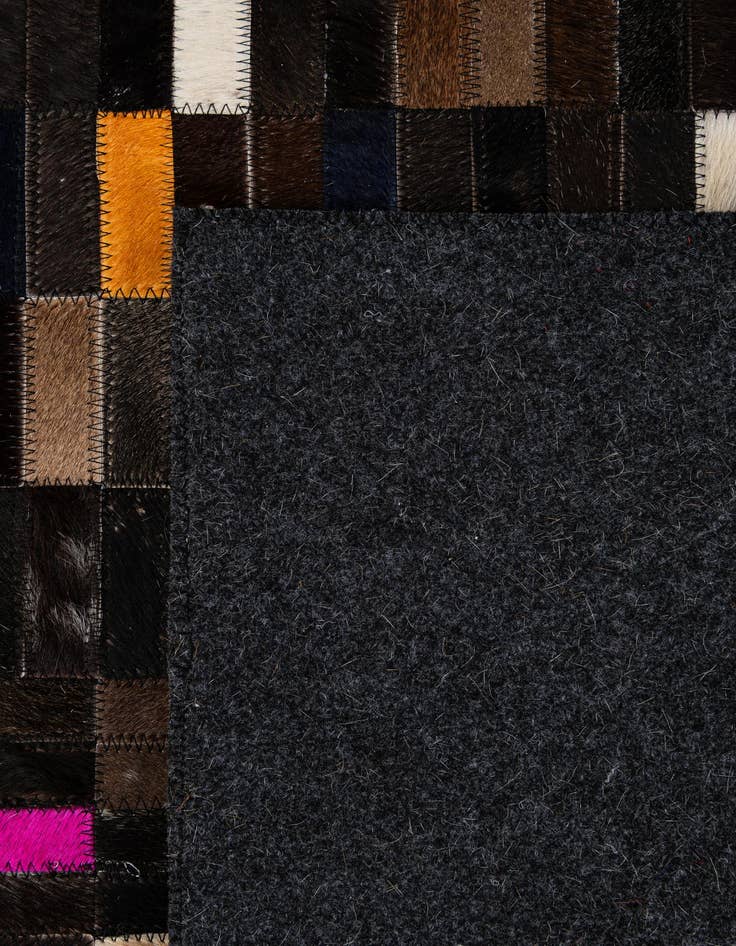 Detail image of 5' 1 x 8' 1 Cowhide - Patchwork Rug