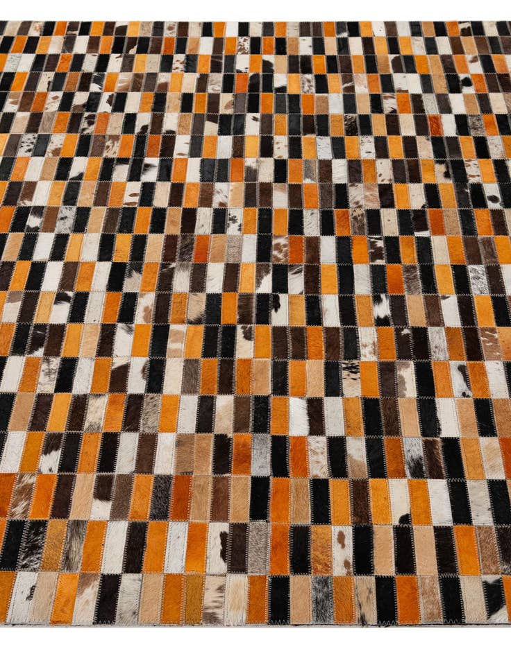 Detail image of 4' 11 x 7' 9 Cowhide - Patchwork Rug