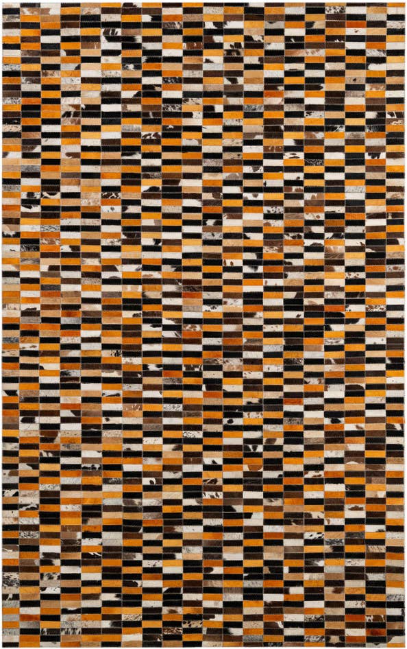 Detail image of 4' 11 x 7' 9 Cowhide - Patchwork Rug