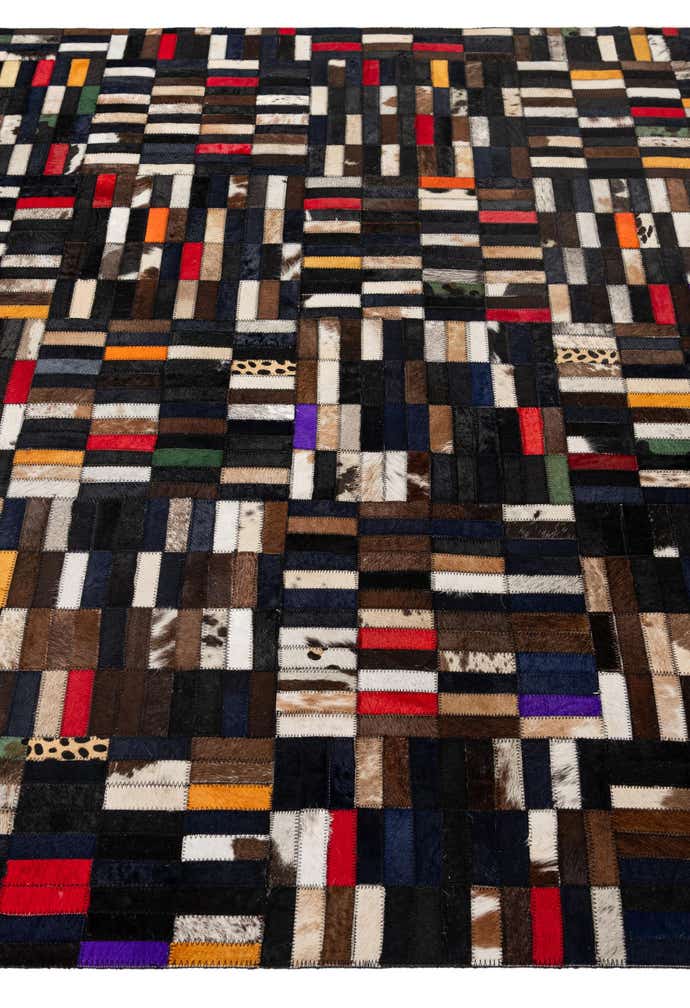 5' 1 x 8' 1 Cowhide - Patchwork Rug