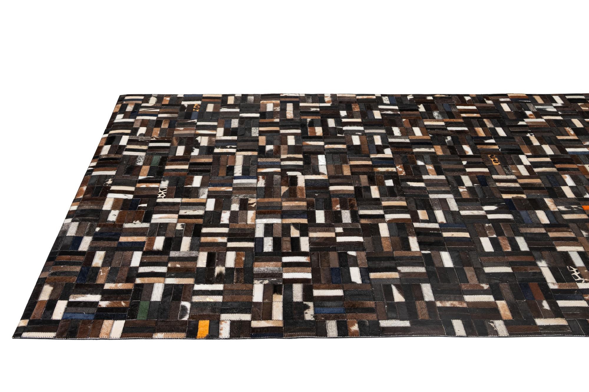 5' 1 x 8' Cowhide - Patchwork Rug