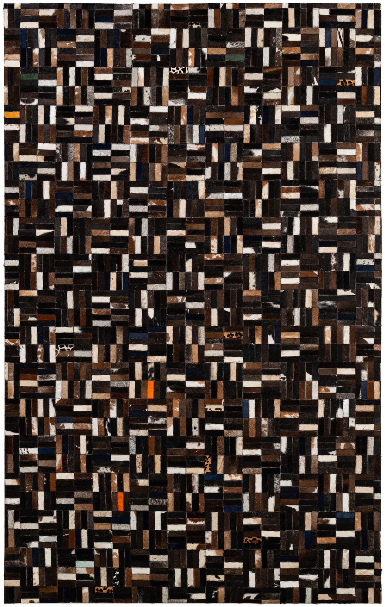 5' 1 x 8' Cowhide - Patchwork Rug