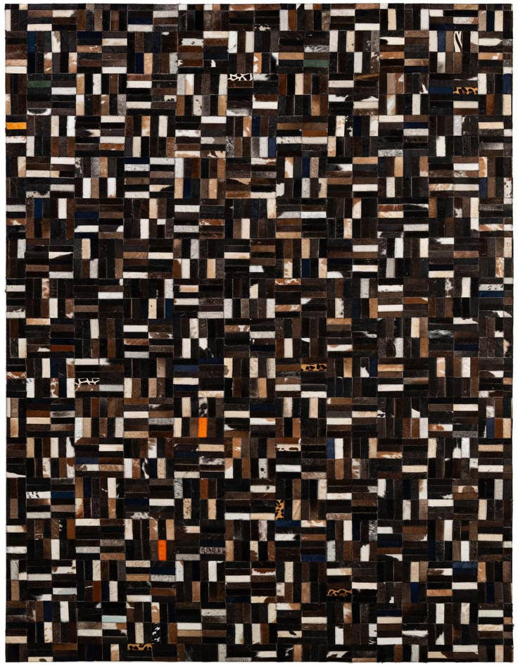 Detail image of 5' 1 x 8' Cowhide - Patchwork Rug