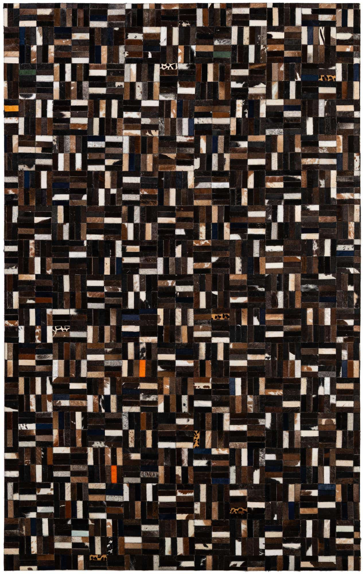 5' 1 x 8' Cowhide - Patchwork Rug